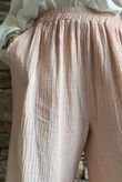 Rustic Nature Bubble Cotton Slant Frill Pant Washed Peachy Nude